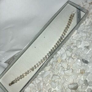 Silver diamond bracelet